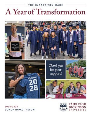 Thumbnail image of the cover of the 2025 FDU Donor Impact Report